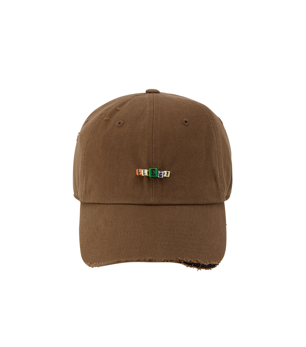 CUBE LOGO DESTROYED BALL CAP