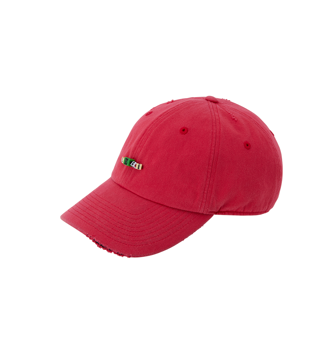 CUBE LOGO DESTROYED BALL CAP