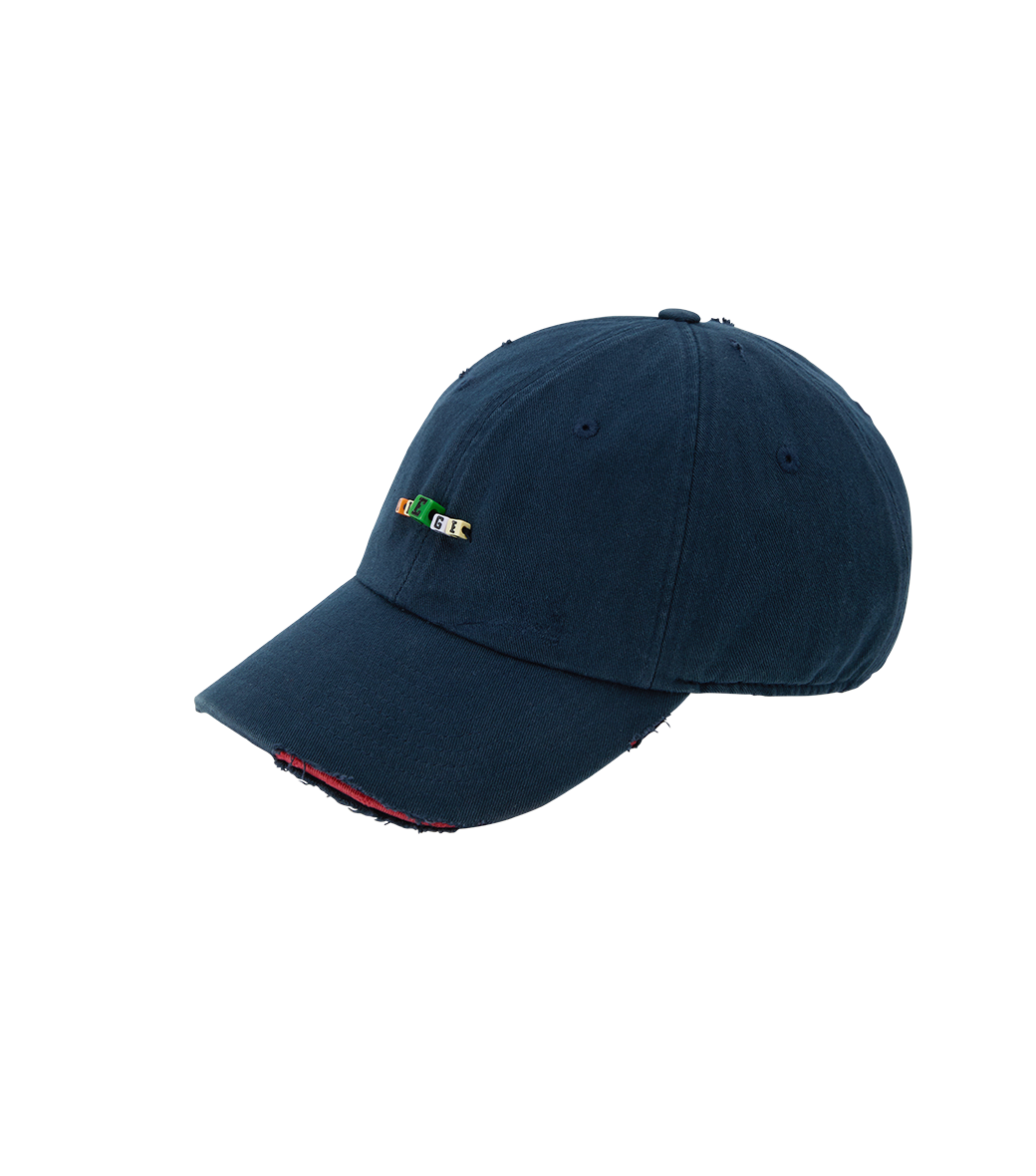 CUBE LOGO DESTROYED BALL CAP