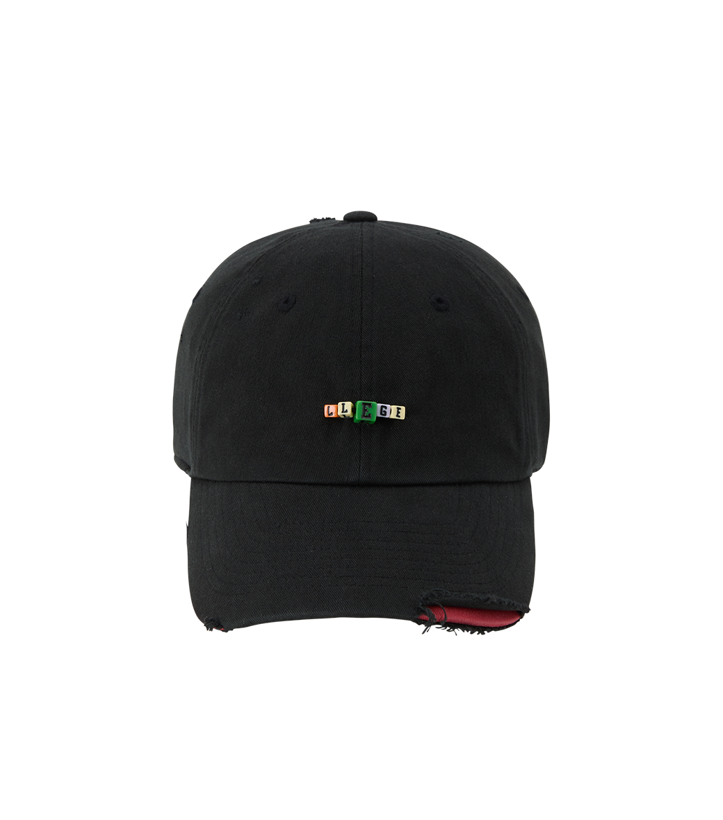 CUBE LOGO DESTROYED BALL CAP