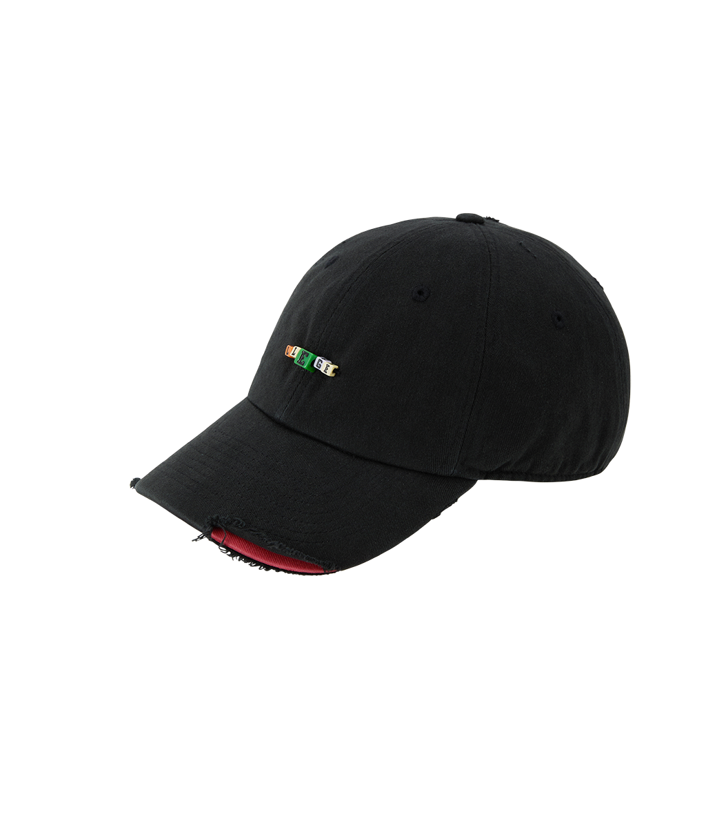 CUBE LOGO DESTROYED BALL CAP