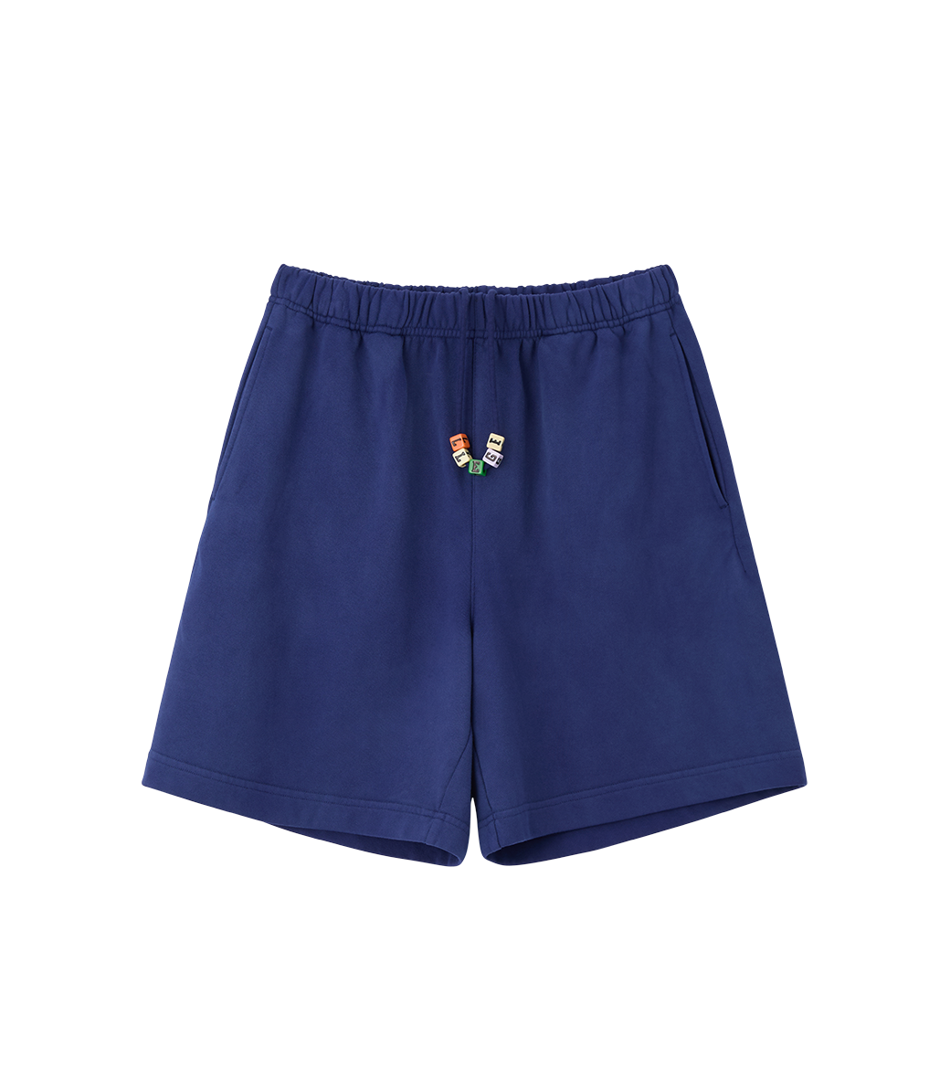 GARMENT DYED CUBE LOGO SHORTS