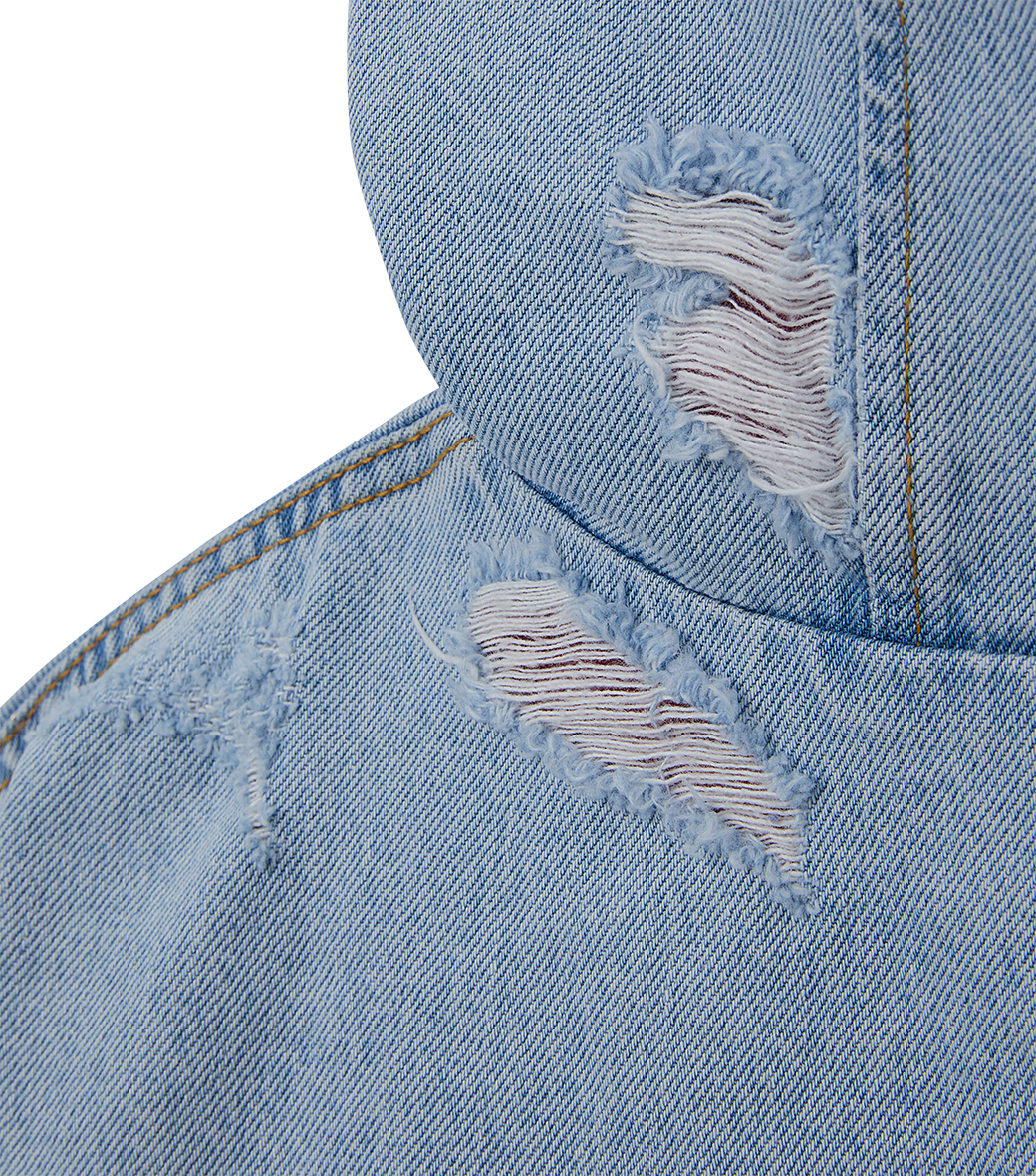 DESTROYED DENIM ANORAK