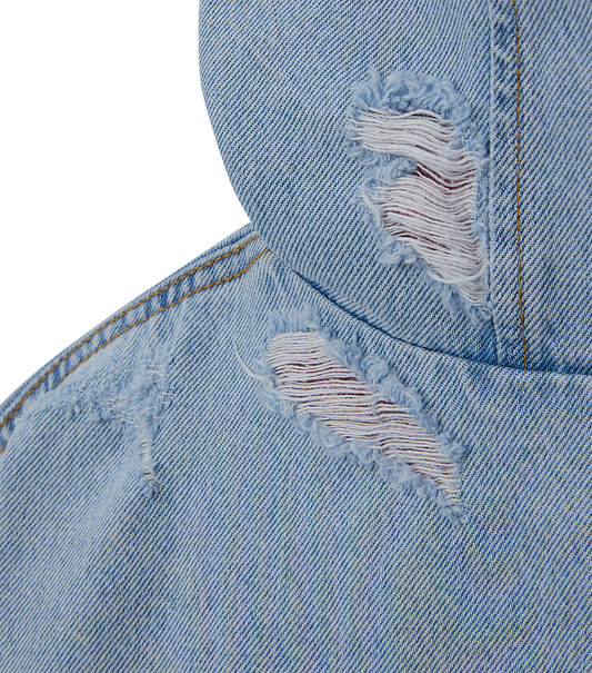 DESTROYED DENIM ANORAK