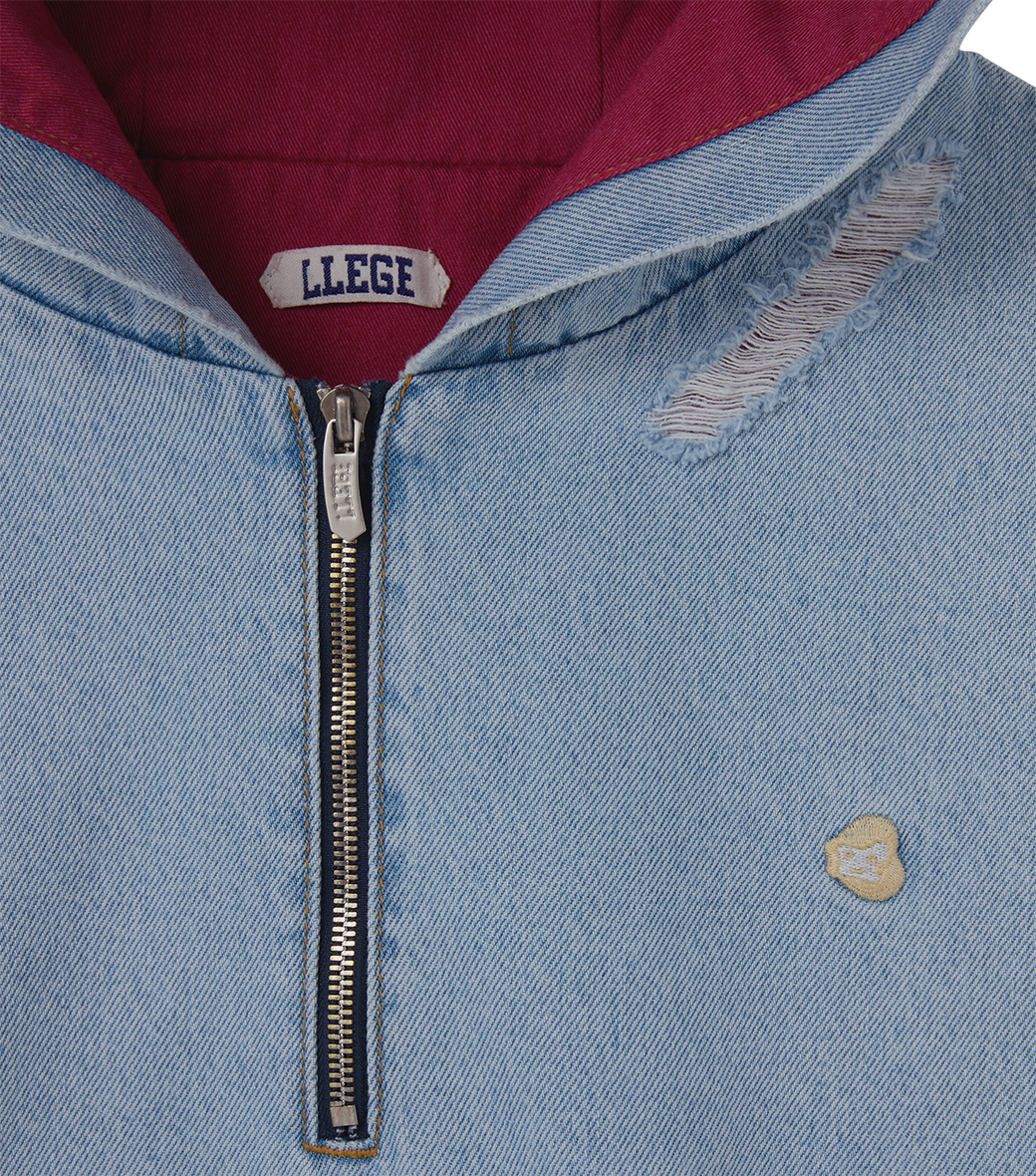 DESTROYED DENIM ANORAK