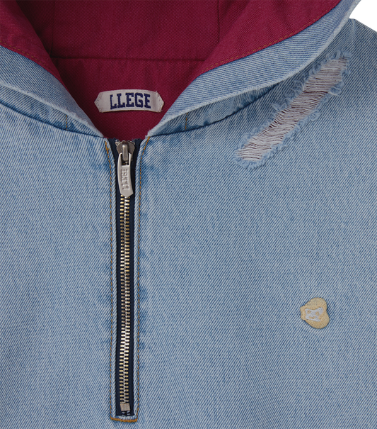 DESTROYED DENIM ANORAK
